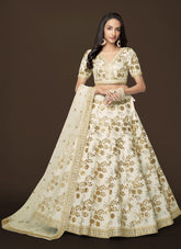 Real attractiveness Silk Lehenga Choli in White